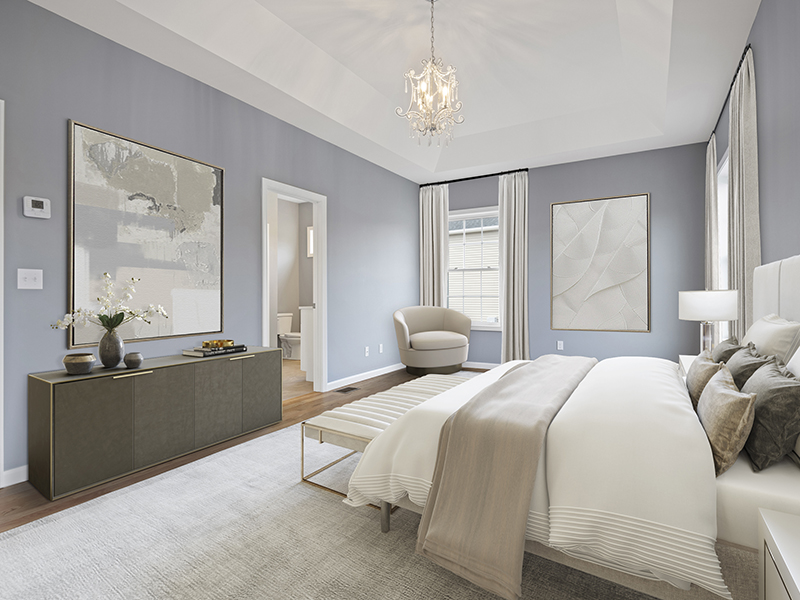 Sierra master bedroom virtually staged